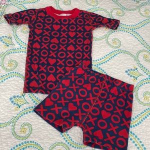 Hanna Andersson XOXO shortie PJ’s size 6-7